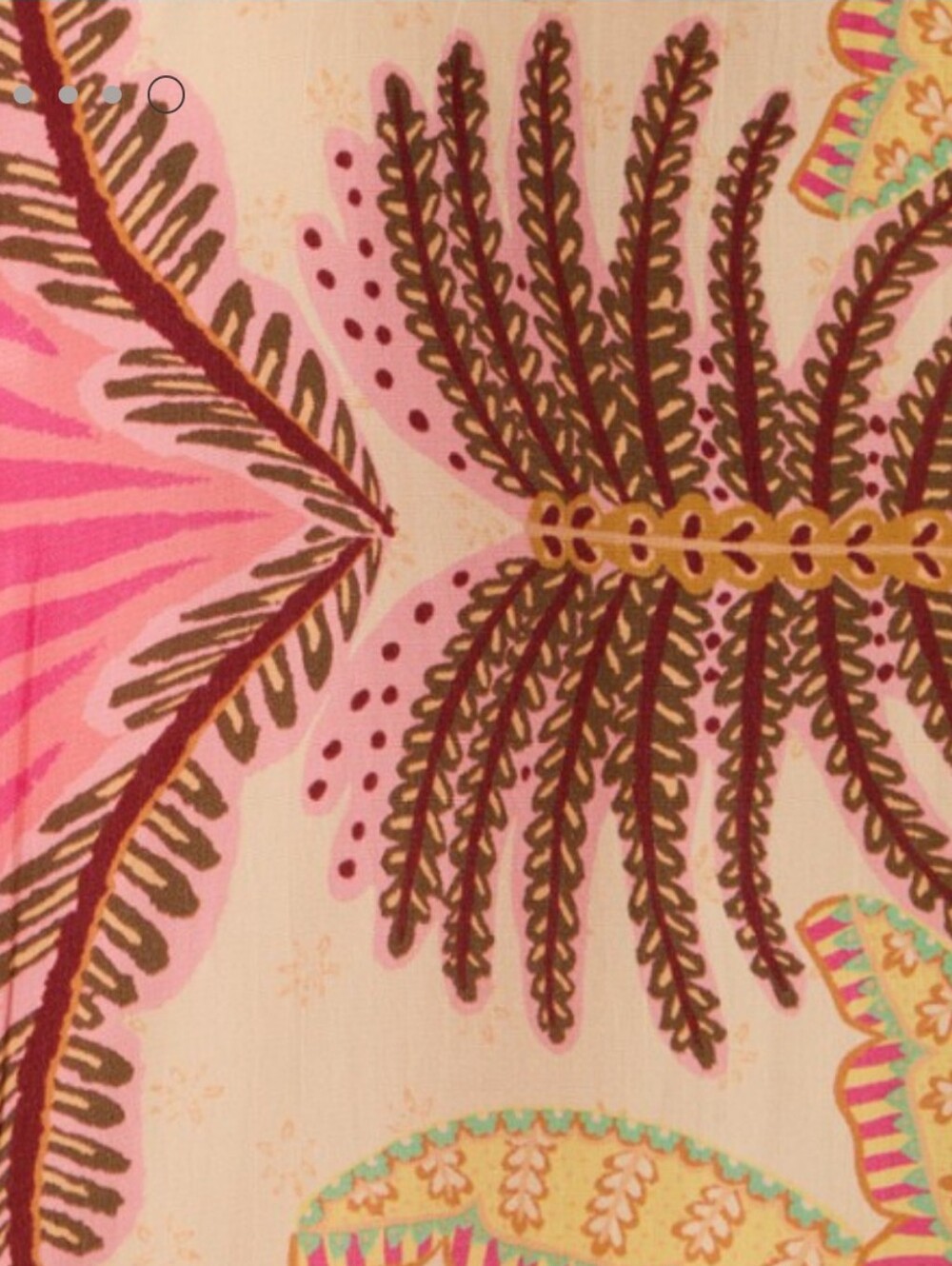 FARM Rio Women's Pink Sand Palm Scarf Shirt. Size S - Picture 6 of 7